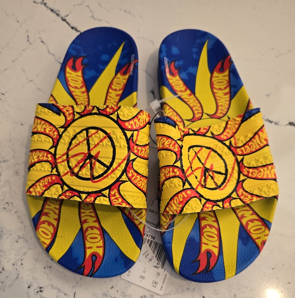 Adidas Sean Wotherspoon x Hot Wheels Adilette Slide--Mens Size 6
